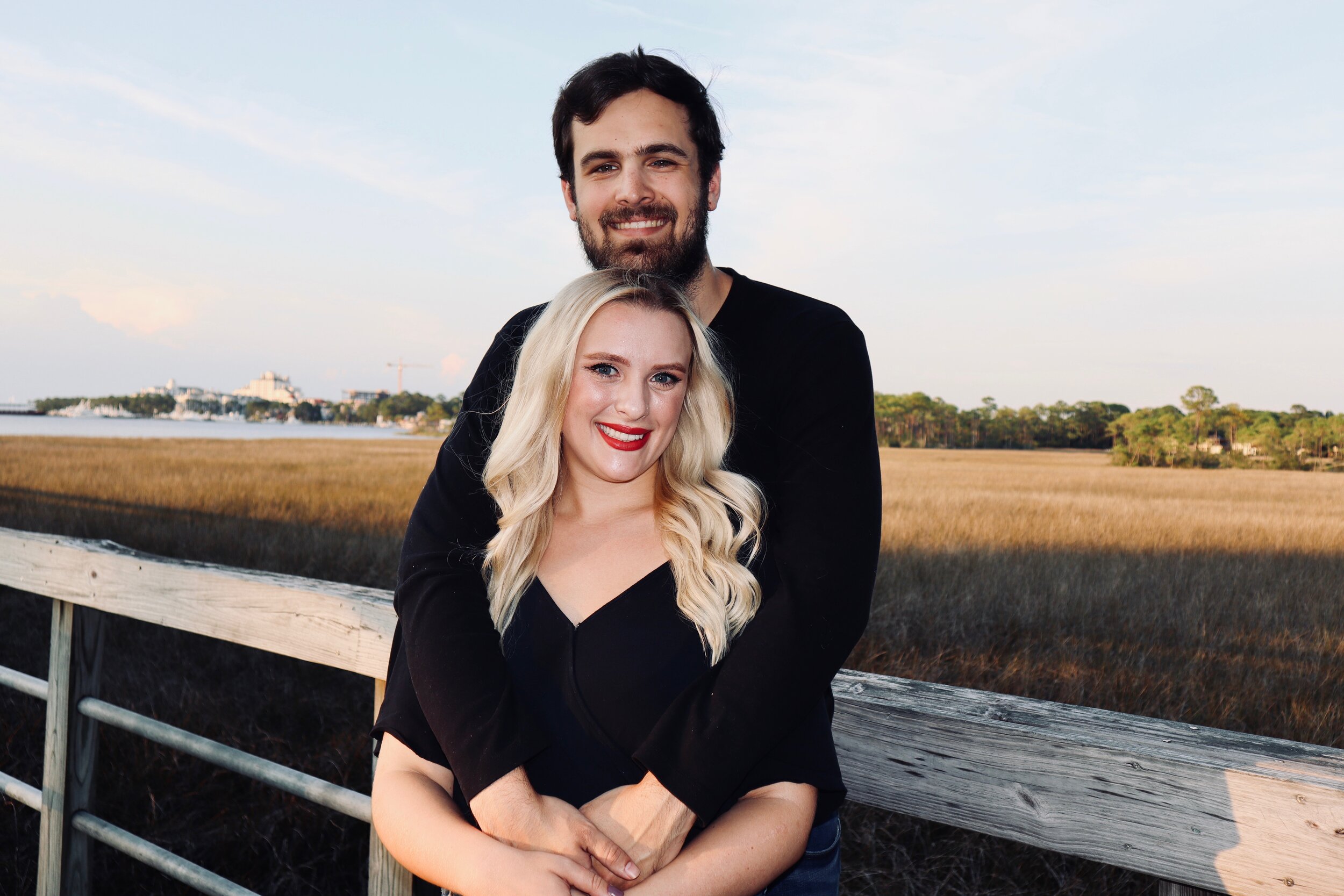 Graduating seniors Sarah Lawson and Stuart Leblanc, posing here on a boardwalk, had their carefully mapped out futures upended by a pandemic. They recently moved in the middle of a pandemic to Denver to attend graduate school. Photo by Joy Kate Laws…