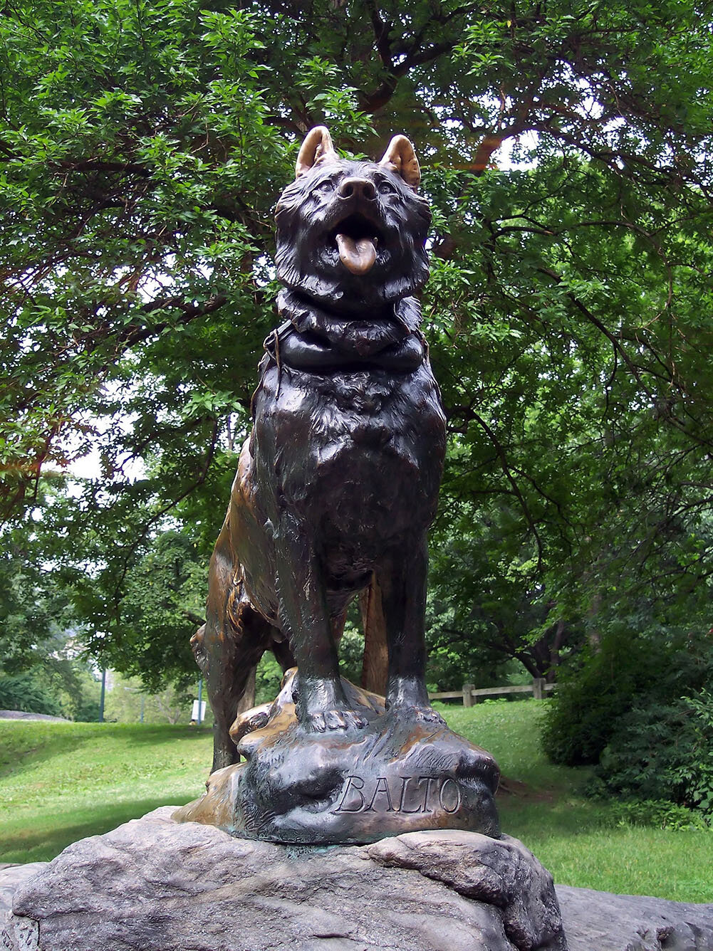 Statue of Balto in New York City's Central Park. Wikipedia