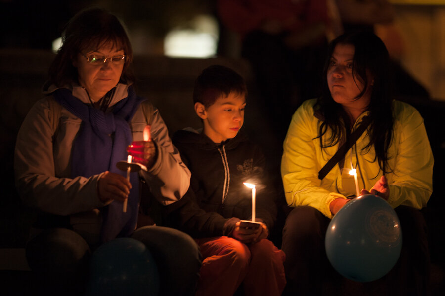 People gather in a vigil in 2013 for missing or murdered indigenous women and girls. Wikipedia
