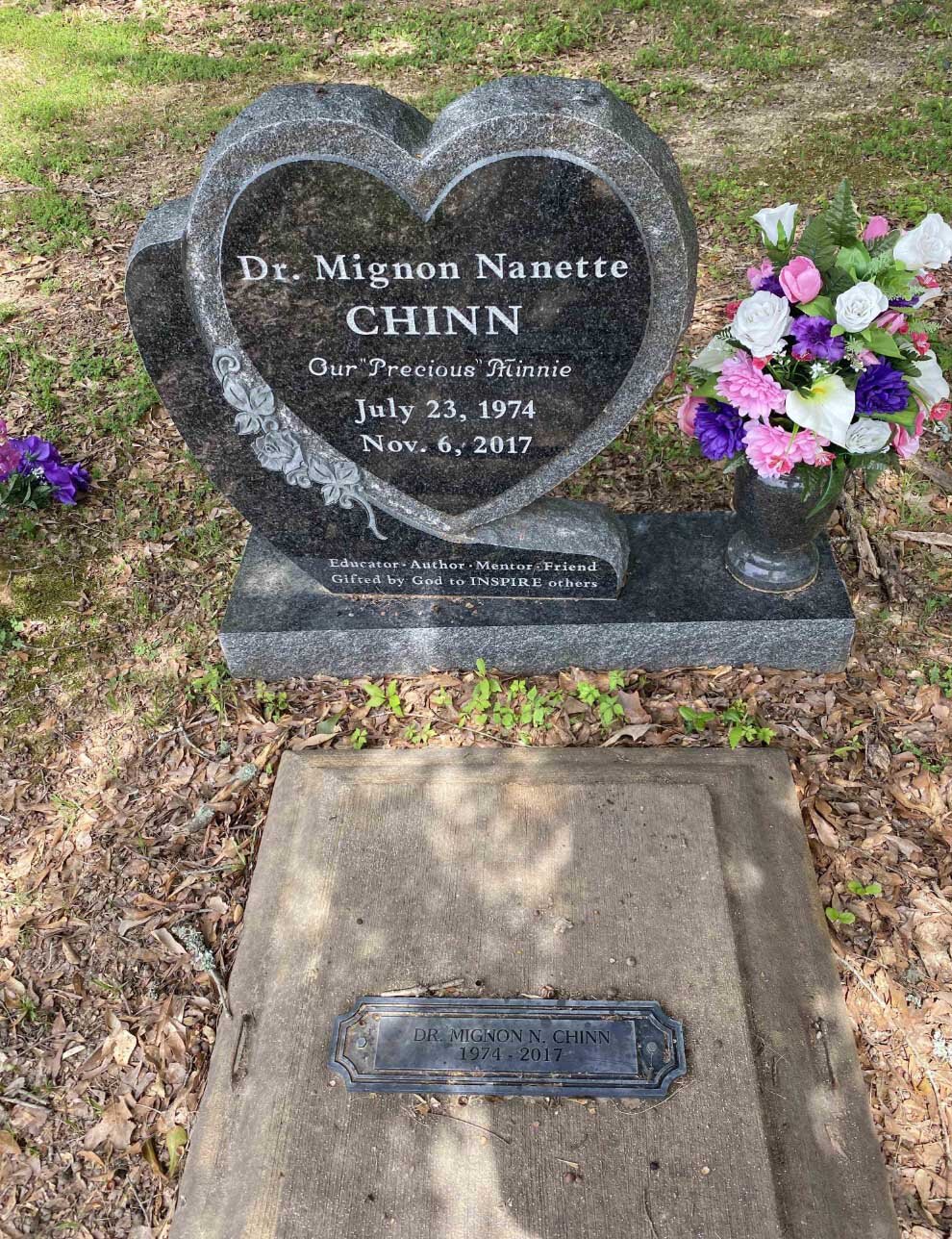 Prominent civil rights activist Dr. Mignon Chinn is buried in Onisha Burks Memory Gardens Cemetery, an old graveyard behind the main cemetery. Ann Marie Cunningham/MCIR