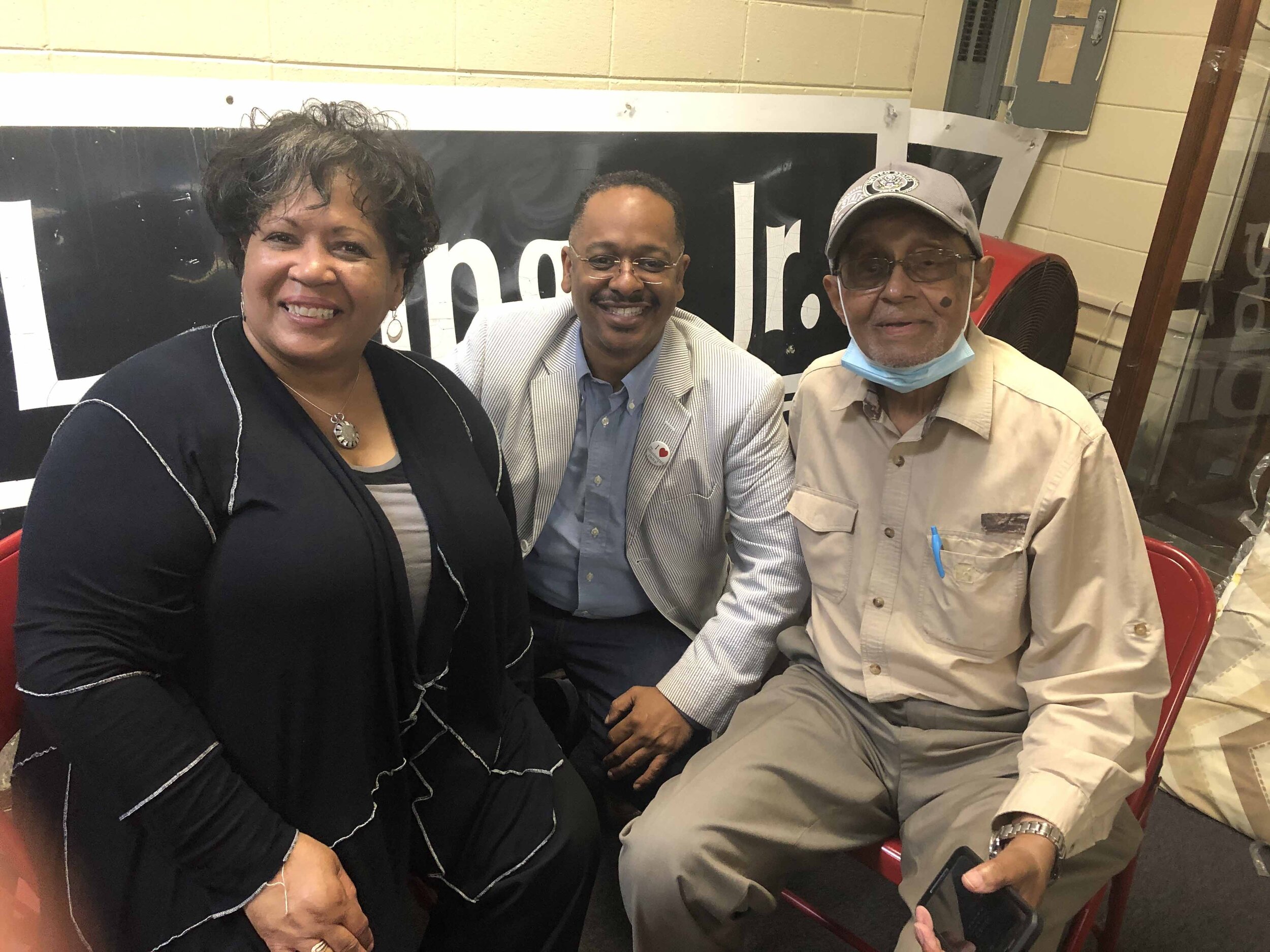 Reena Evers-Everette,&nbsp;the second of Medgar and Myrlie Evers three children, Rolando Herts,&nbsp;director of The Delta Center and executive director of the Mississippi Delta National Heritage Area,&nbsp;and Hermon Johnson, who succeeded her slain father as Magnolia Mutual, stand in the prototype of the Mound Bayou Museum of African American History.&nbsp;Ann Marie Cunningham/MCIR