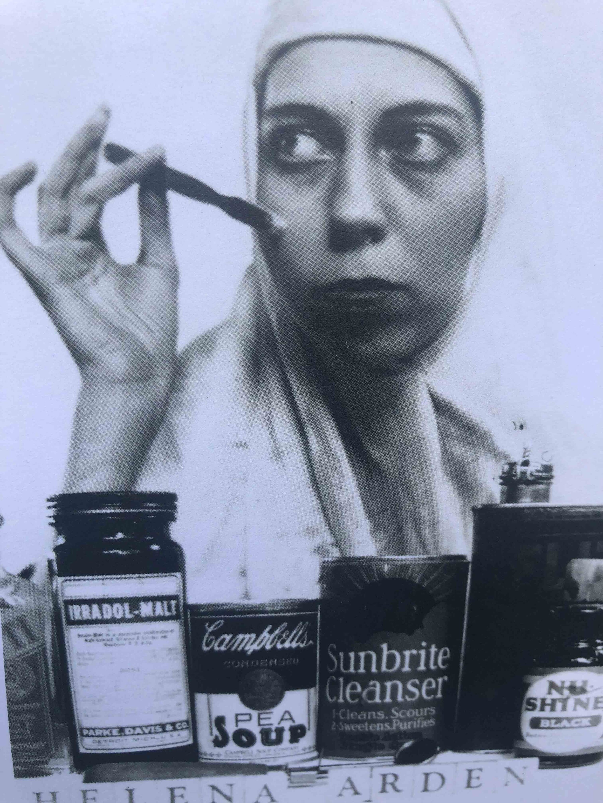 Welty loved photography, from either side of the camera. Here is a photo of a photo, produced in the small hideaway behind her family house, of Welty posing for a “Helena Arden” cosmetics ad.